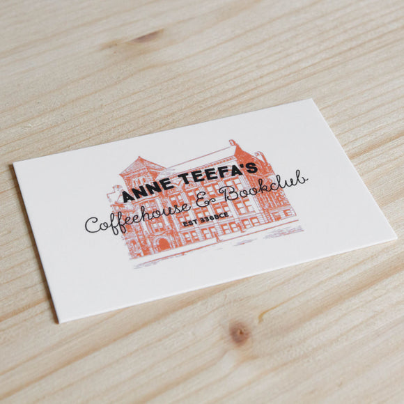 Anne Teefa's Coffeehouse & Bookclub Membership Card